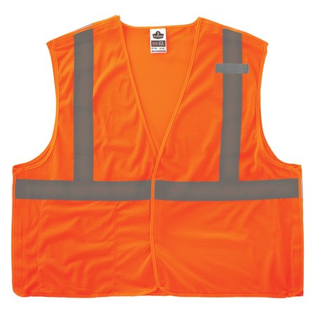GLOWEAR BY ERGODYNE 5XL Orange Economy Breakaway Mesh Vest Class 2 - Single Vest 8215BA-S